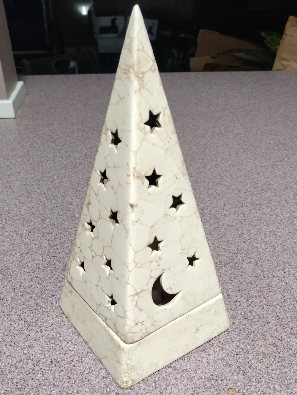 Vintage 90's PartyLite Pyramid Galaxy Tea Light Holder in Cream - Picture 4 of 8